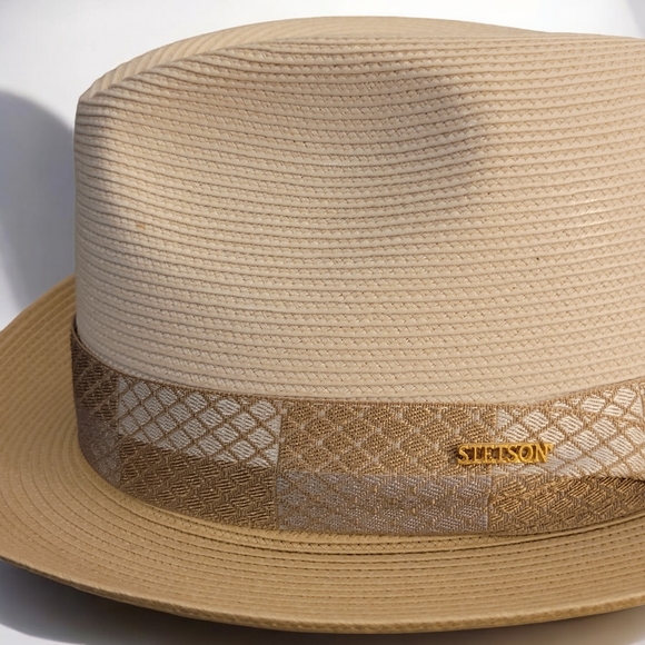 Stetson Andover Florentine Milan braid hat Ivory Conjiac Vintage never worn - Picture 5 of 12